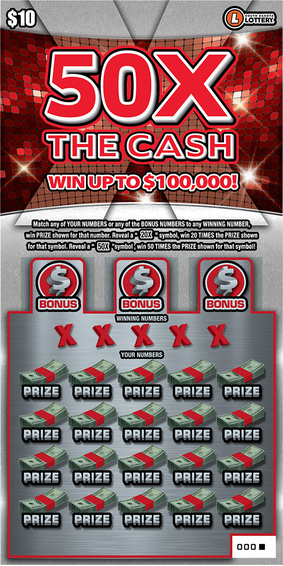 Bestaan China Benadrukken 50X The Cash - South Dakota Lottery